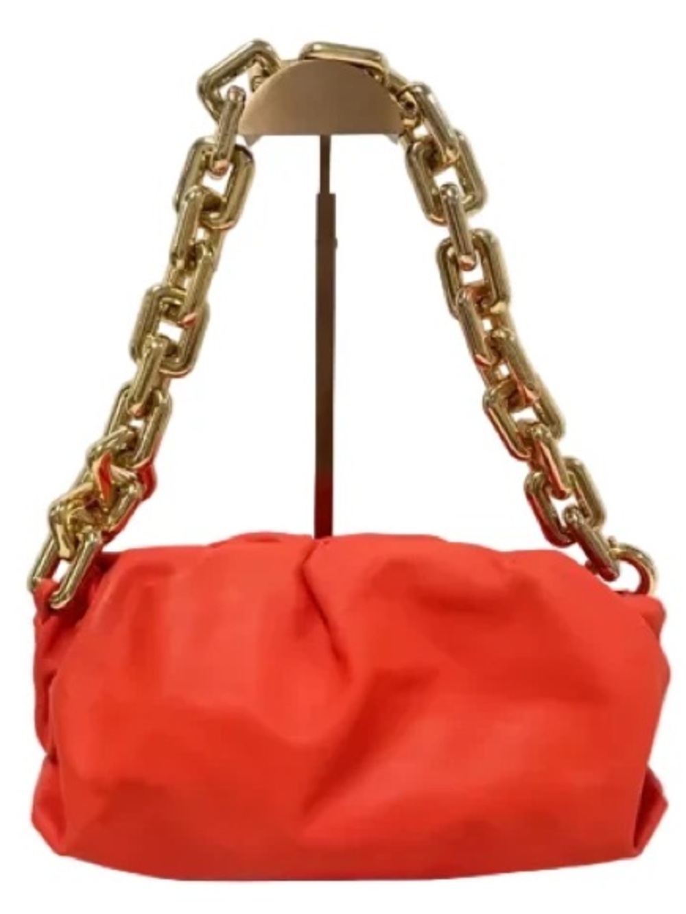 Bottega Veneta Gold Chain Handle Red Women’s Shoulder Bag